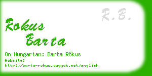 rokus barta business card